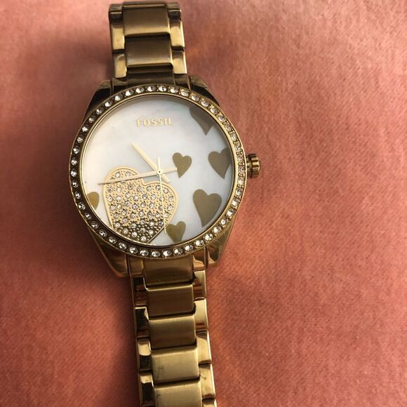 Fossil stainless steel yellow watch main image 2